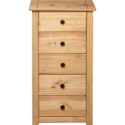 vidaXL Armarios Y Almacenamiento-Aparador de madera maciza de pino estilo Panamá 46x40x89 cm