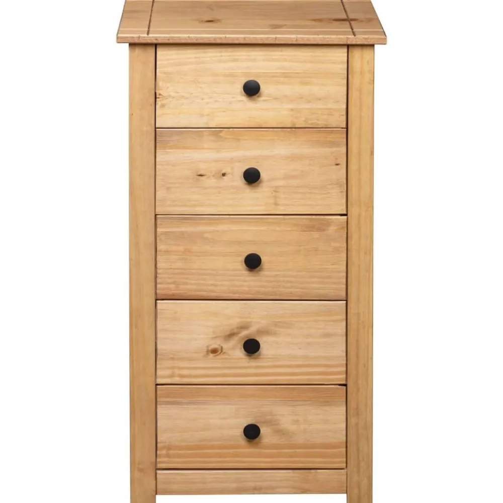 vidaXL Armarios Y Almacenamiento-Aparador de madera maciza de pino estilo Panamá 46x40x89 cm