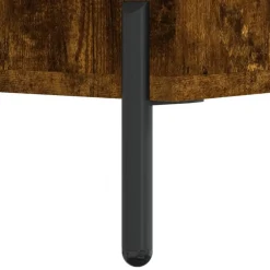 vidaXL Aparador de madera contrachapada 34,5x34x180 cm Roble ahumado