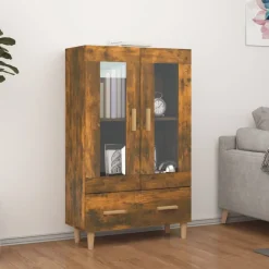 vidaXL Armarios Y Almacenamiento-Aparador de madera contrachapada 70x31x115 cm