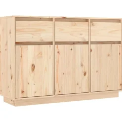 vidaXL Aparador de madera maciza de pino 111x36x75 cm Natural Hot