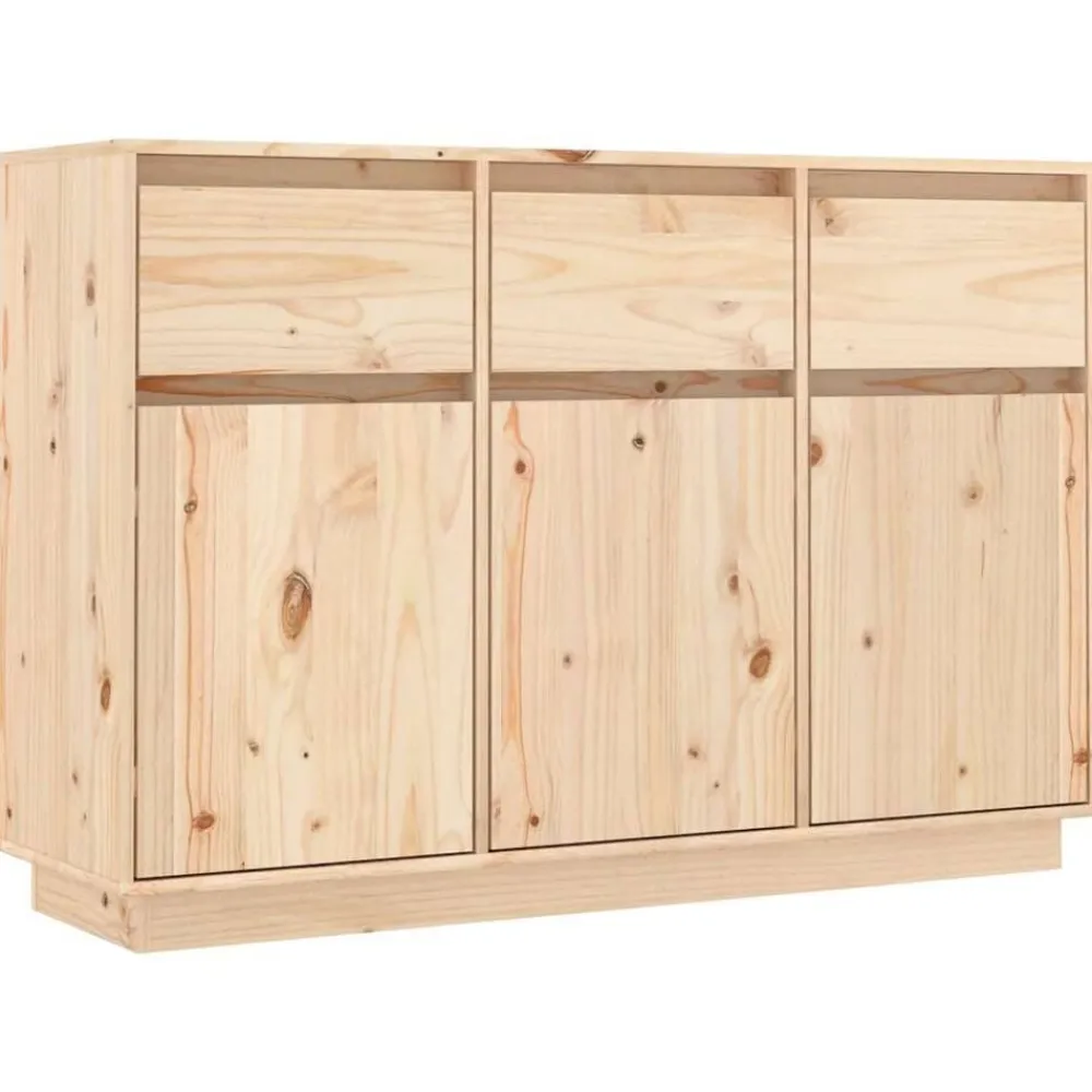 vidaXL Aparador de madera maciza de pino 111x36x75 cm Natural Hot