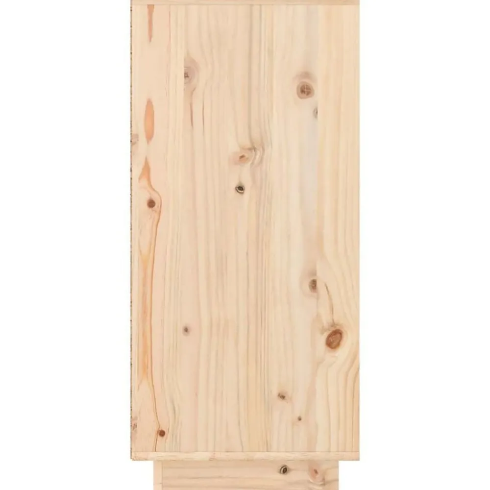 vidaXL Aparador de madera maciza de pino 111x36x75 cm Natural Hot