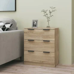 vidaXL Armarios Y Almacenamiento-Aparador de madera contrachapada color 60x30x70 cm