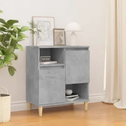 vidaXL Aparador de madera contrachapada gris hormigón 60x35x70 cm Gris hormig&oacute;n Sale