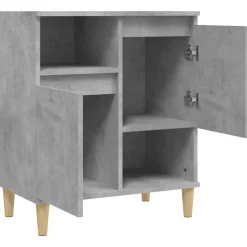 vidaXL Aparador de madera contrachapada gris hormigón 60x35x70 cm Gris hormigón Sale