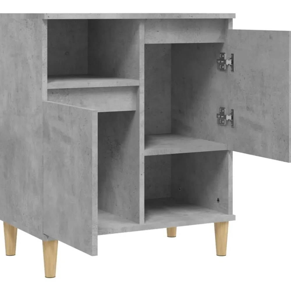 vidaXL Aparador de madera contrachapada gris hormigón 60x35x70 cm Gris hormigón Sale