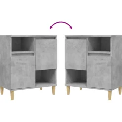vidaXL Aparador de madera contrachapada gris hormigón 60x35x70 cm Gris hormigón Sale