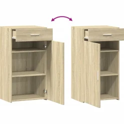 vidaXL Armarios Y Almacenamiento-Aparador de madera de ingeniería 50x42,5x93 cm