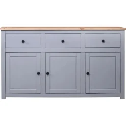 vidaXL Armarios Y Almacenamiento-Aparador de madera maciza pino estilo Panamá 135x40x80 cm