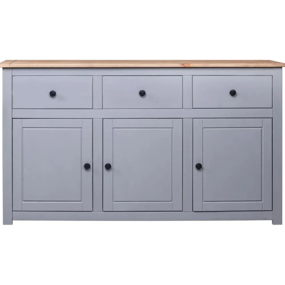 vidaXL Armarios Y Almacenamiento-Aparador de madera maciza pino estilo Panamá 135x40x80 cm