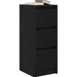 vidaXL Aparador de madera de 29,5x34x76 cm Roble negro Outlet