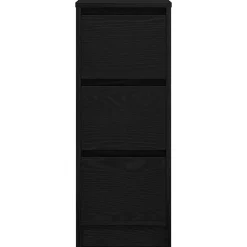 vidaXL Aparador de madera de 29,5x34x76 cm Roble negro Outlet