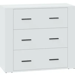 vidaXL Aparador de madera contrachapada 80x33x70 cm Blanco Best
