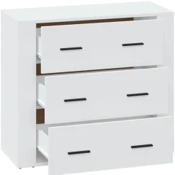 vidaXL Aparador de madera contrachapada 80x33x70 cm Blanco Best