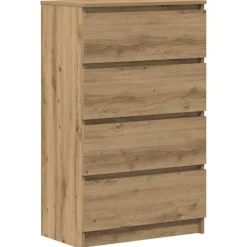 vidaXL Armarios Y Almacenamiento-Aparador de madera de ingeniería roble artisan 60x35x98,5 cm