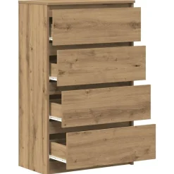 vidaXL Armarios Y Almacenamiento-Aparador de madera de ingeniería roble artisan 60x35x98,5 cm