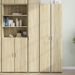 vidaXL Aparador de madera de ingeniería 30x42,5x185 cm Roble Sonoma Online