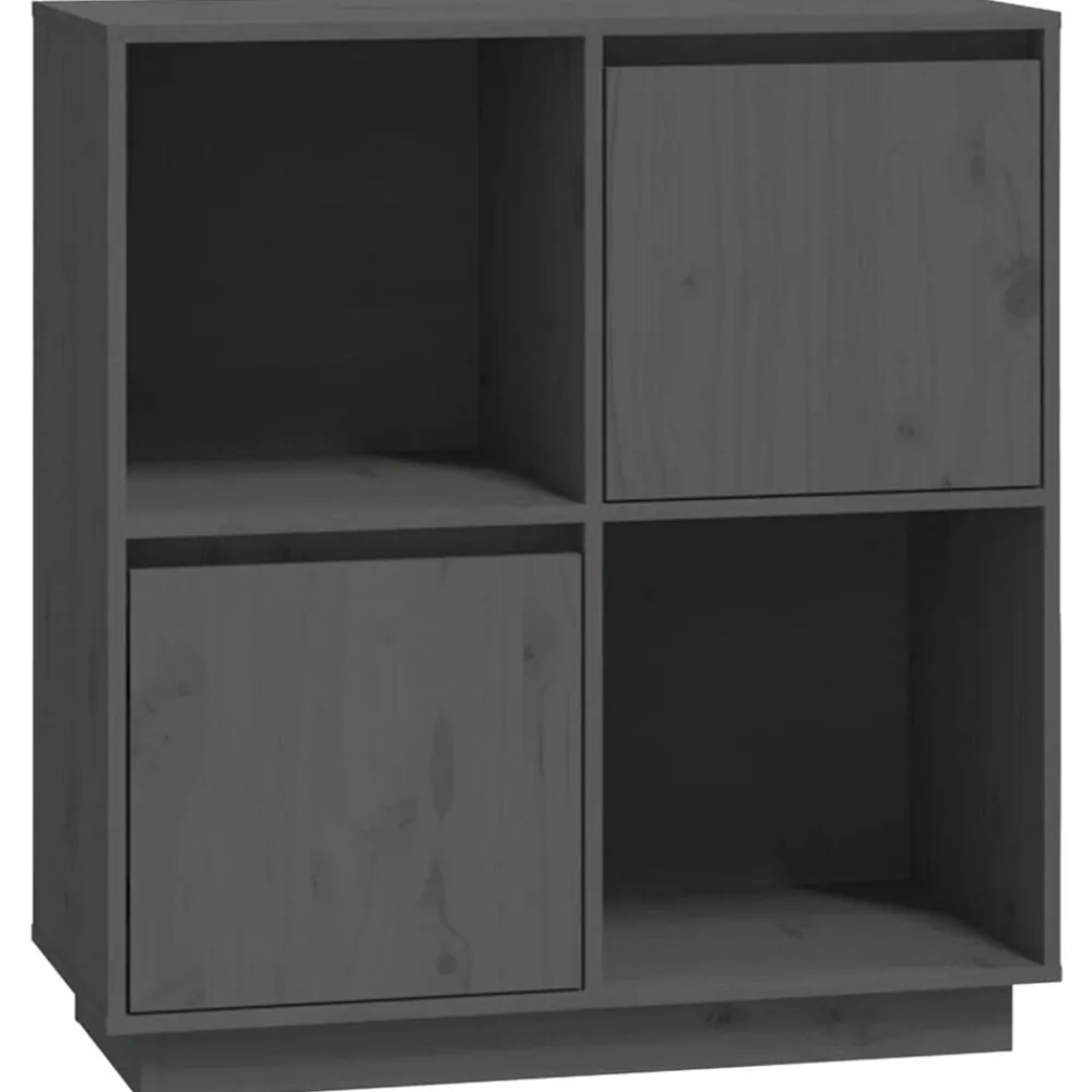 vidaXL Armarios Y Almacenamiento-Aparador de madera maciza de pino 74x35x80 cm