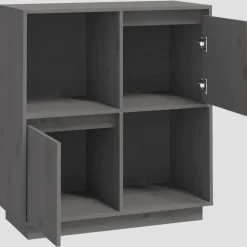 vidaXL Armarios Y Almacenamiento-Aparador de madera maciza de pino 74x35x80 cm