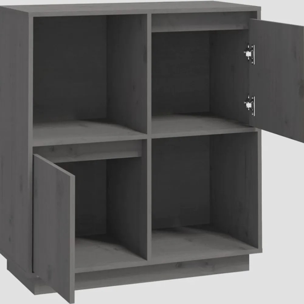 vidaXL Armarios Y Almacenamiento-Aparador de madera maciza de pino 74x35x80 cm