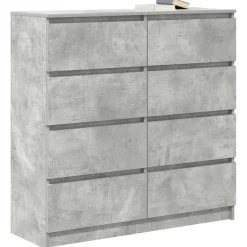 vidaXL Armarios Y Almacenamiento-Aparador de madera de ingeniería gris hormigón 100x35x99 cm