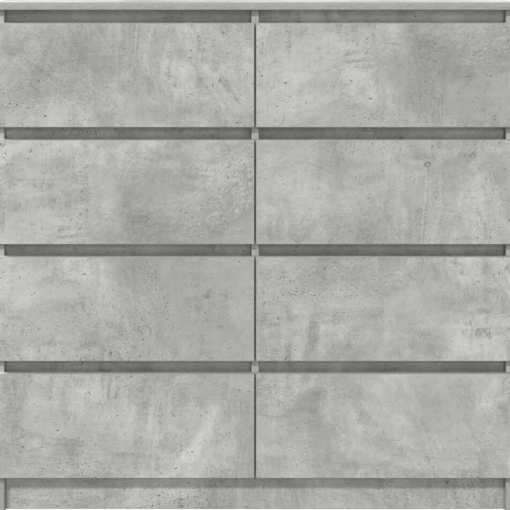vidaXL Armarios Y Almacenamiento-Aparador de madera de ingeniería gris hormigón 100x35x99 cm