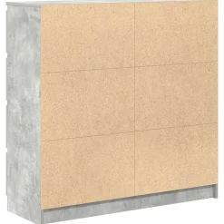 vidaXL Armarios Y Almacenamiento-Aparador de madera de ingeniería gris hormigón 100x35x99 cm