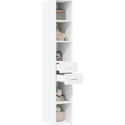 vidaXL Aparador de madera de ingeniería 30x42,5x185 cm Blanco Sale