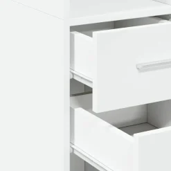 vidaXL Aparador de madera de ingeniería 30x42,5x185 cm Blanco Sale