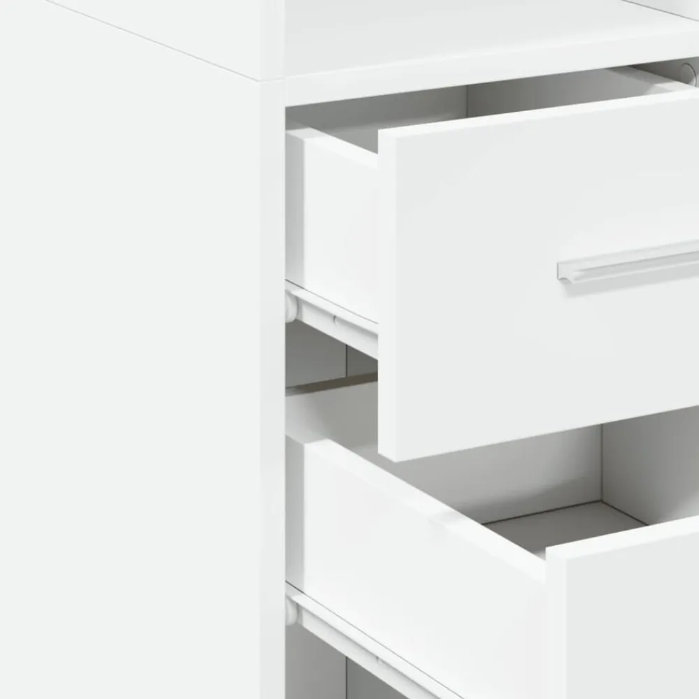 vidaXL Aparador de madera de ingeniería 30x42,5x185 cm Blanco Sale