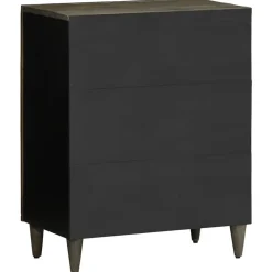 vidaXL Armarios Y Almacenamiento-Aparador de madera maciza de mango gris claro 60x33,5x75 cm