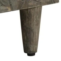 vidaXL Armarios Y Almacenamiento-Aparador de madera maciza de mango gris claro 60x33,5x75 cm