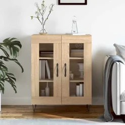 vidaXL Aparador de madera de ingeniería 69,5x34x90 cm Roble Sonoma Outlet