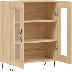 vidaXL Aparador de madera de ingeniería 69,5x34x90 cm Roble Sonoma Outlet