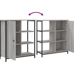 vidaXL Aparador de madera de ingeniería 70x30x80 cm Gris sonoma Sale