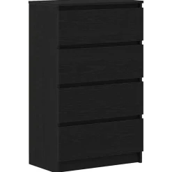 vidaXL Aparador de 60x35x98,5 cm madera de ingeniería Roble negro Outlet