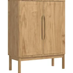 vidaXL Armarios Y Almacenamiento-Aparador FLORO Marrón cera 70 x 30 x 70,5 cm