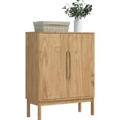 vidaXL Armarios Y Almacenamiento-Aparador FLORO Marrón cera 70 x 30 x 70,5 cm