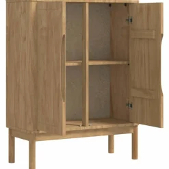 vidaXL Armarios Y Almacenamiento-Aparador FLORO Marrón cera 70 x 30 x 70,5 cm