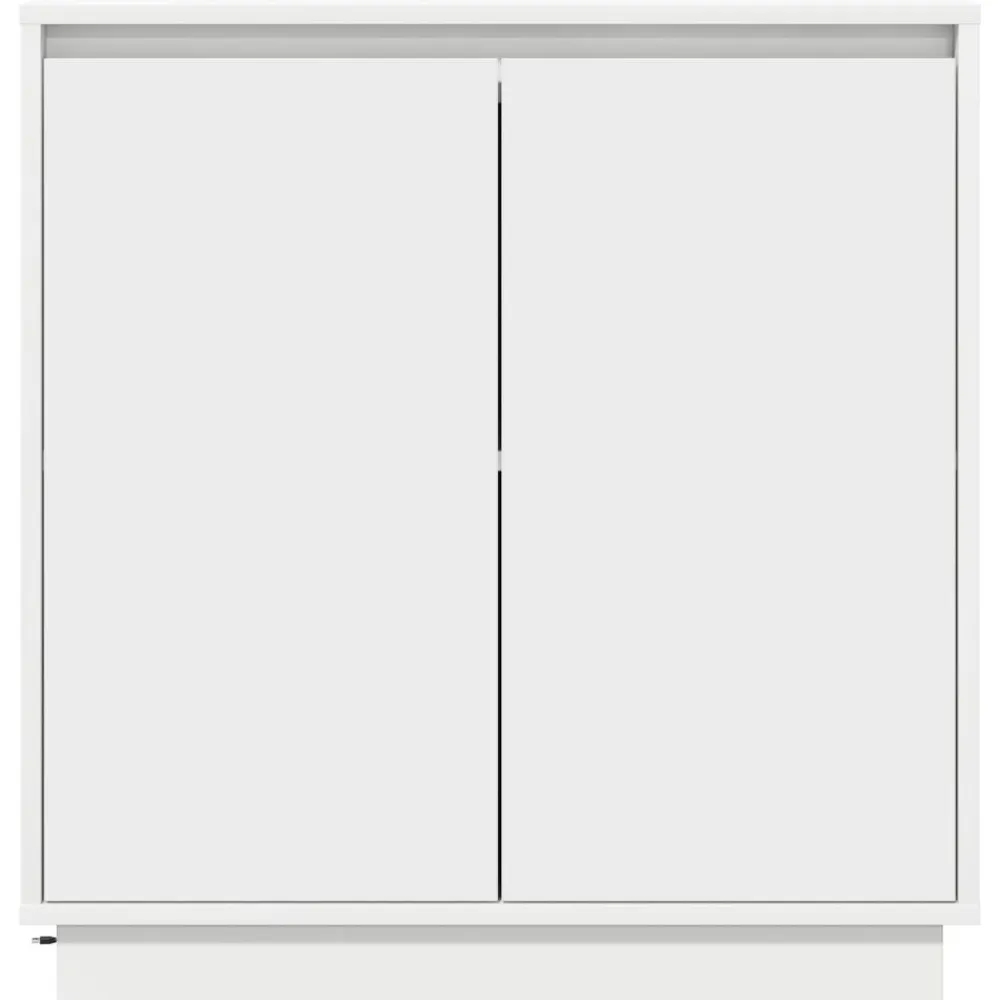 vidaXL Aparador LED con estante 71 x 34,5 x 75 cm Madera de ingeniería White New