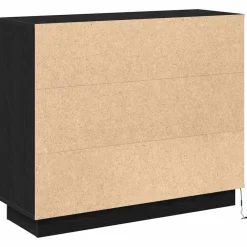 vidaXL Mesas-Aparador LED 90 x 32 x 75 cm Madera de ingeniería