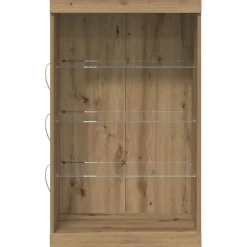 vidaXL Aparador LED Roble artesanal 60,5 x 37 x 100 cm Roble artisan Sale