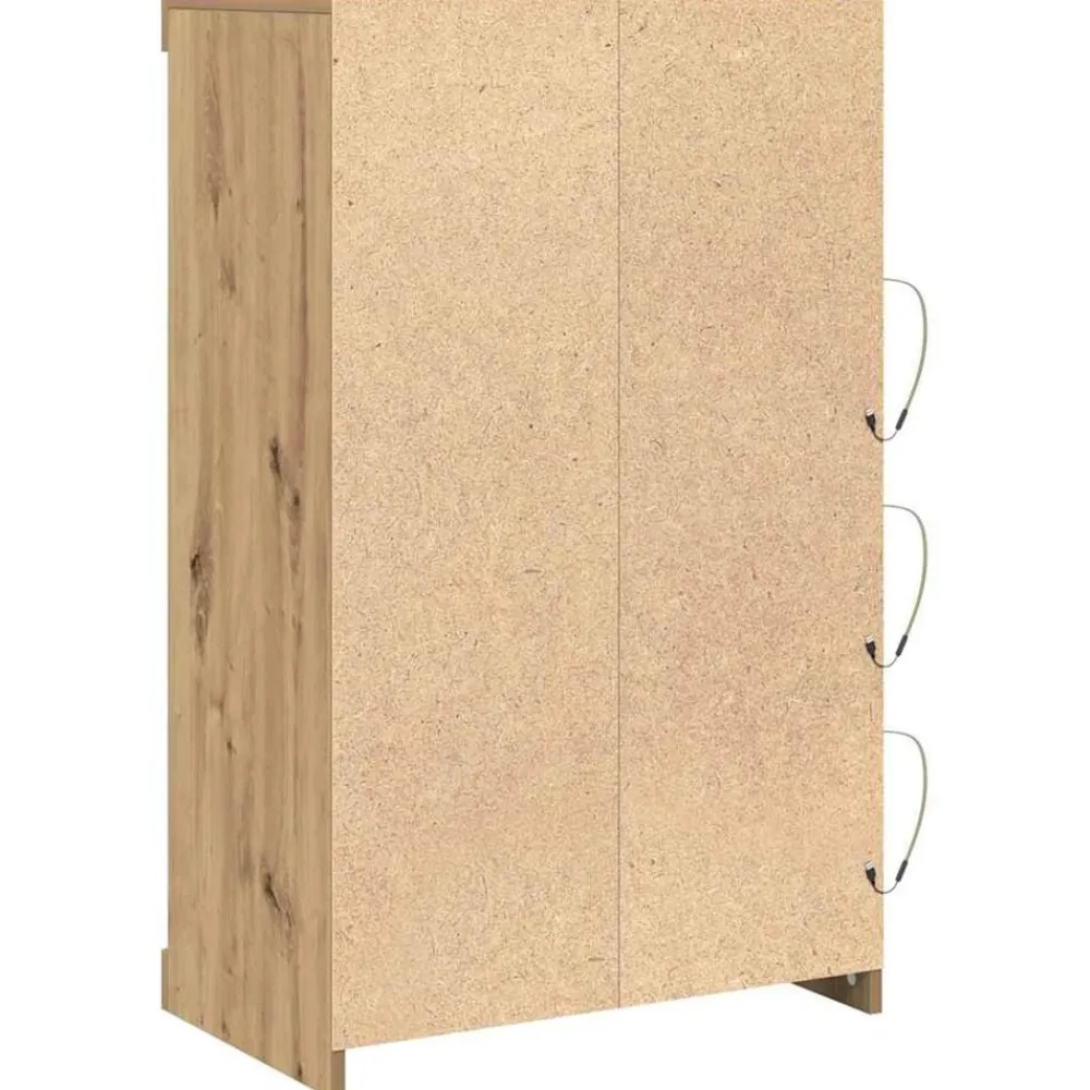 vidaXL Aparador LED Roble artesanal 60,5 x 37 x 100 cm Roble artisan Sale