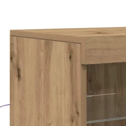 vidaXL Aparador LED Roble artesanal 60,5 x 37 x 100 cm Roble artisan Sale