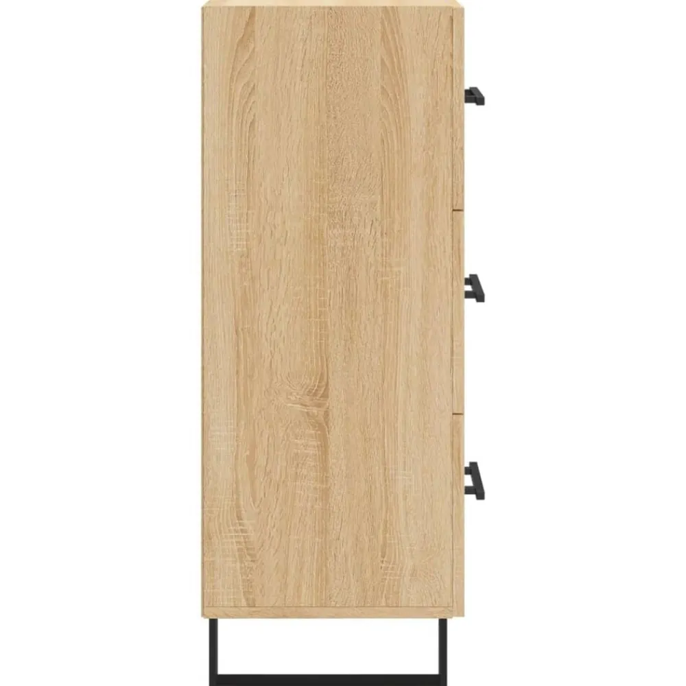 vidaXL Aparador madera contrachapada color 34,5x34x90 cm Roble Sonoma