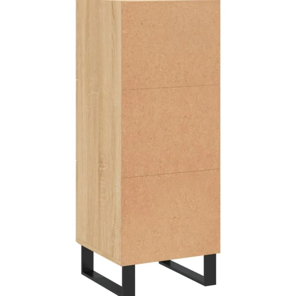 vidaXL Aparador madera contrachapada color 34,5x34x90 cm Roble Sonoma