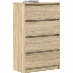 vidaXL Aparador madera contrachapada color 60x35x98,5 cm Roble Sonoma