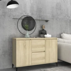 vidaXL Armarios Y Almacenamiento-Aparador madera contrachapada color 102x35x70 cm