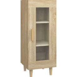 vidaXL Aparador madera contrachapada color 34,5x34x90 cm Roble Sonoma Online